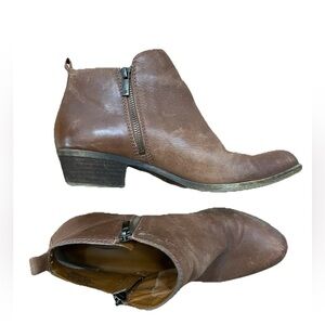 Lucky Brand Basel Toffee/Bariollos
Nappa Leather Booties Womens
Size 9.5 Western